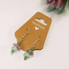 NEW! Fluorite Gemstone & Crystal Dangle Earrings