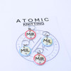 M1L M1R Make One Left/Right - Set of 4 - knitting stitch marker discs with CHOICE of Rings, Clasps, Removable Latchback | Make Your Mark
