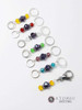 New! Silver Crystal Mix - DUAL Stitch Marker Sets - 4mm|7mm - set of 7