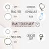 Make 1, SSK, K2TOG 'Coastal' Instructional Stitch Marker Set - set of 4