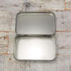 NEW! Stitch Marker Storage Tin Rustic Meadow Green | Deep Hinged Small Rectangular Aluminium Tin