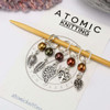 NEW! Metallic Lustre Leaf Stitch Marker Set of 5 - MYM