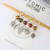 NEW! Metallic Lustre Leaf Stitch Marker Set of 5 - MYM
