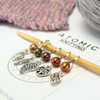 NEW! Metallic Lustre Leaf Stitch Marker Set of 5 - MYM