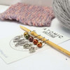 NEW! Metallic Lustre Leaf Stitch Marker Set of 5 - MYM