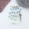NEW! Dolphin Clapotis Jewel Knitting Stitch Markers 5mm x 20 (Triangle Bead) & Dolphin Progress Marker