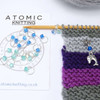 NEW! Dolphin Clapotis Jewel Knitting Stitch Markers 5mm x 20 (Triangle Bead) & Dolphin Progress Marker
