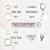 New! Peruvian Opal Gemstone Chip Stitch Markers - Crochet Option Available - MYM set of 4
