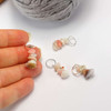 New! Peruvian Opal Gemstone Chip Stitch Markers - Crochet Option Available - MYM set of 4