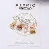 New! Peruvian Opal Gemstone Chip Stitch Markers - Crochet Option Available - MYM set of 4