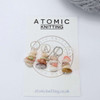New! Peruvian Opal Gemstone Chip Stitch Markers - Crochet Option Available - MYM set of 4