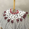 NEW! Light Purple & Pearl Numbered Counting Stitch Markers 10-100 (set of 10)