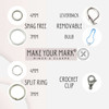 NEW! Light Purple & Pearl Numbered Counting Stitch Markers 10-100 (set of 10)