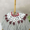 NEW! Light Purple & Pearl Numbered Counting Stitch Markers 10-100 (set of 10)