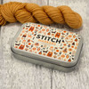 NEW! Stitch Marker Storage Tin - Scandi Animals | Deep Hinged Small Rectangular Aluminium Tin