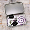 NEW! Stitch Marker Storage Tin - Scandi Animals | Deep Hinged Small Rectangular Aluminium Tin
