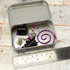 NEW! Stitch Marker Storage Tin - Scandi Animals | Deep Hinged Small Rectangular Aluminium Tin