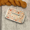 NEW! Stitch Marker Storage Tin - Scandi Animals | Deep Hinged Small Rectangular Aluminium Tin