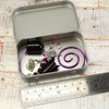 NEW! Stitch Marker Storage Tin - Welsh Sheep | Deep Hinged Small Rectangular Aluminium Tin