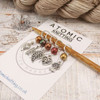 NEW! Lustre Leaf Stitch Markers - Crochet Option Available - MYM set of 5