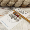 NEW! Lustre Leaf Stitch Markers - Crochet Option Available - MYM set of 5