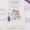 NEW! Purple Spring Jewel Knitting Stitch Markers x 10 & Tulip Progress Marker