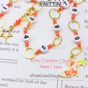 NEW! Row Counter Chain - Bright Orange Fox & Star - Numbered Knitting Chain Row Counter - SIZE 4mm OR 7mm | Limited Edition