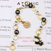 New! Row Counter - Monochrome Cow & Daisy 99 Row Counter Chain for Knitting- SIZE 4mm OR 7mm | Atomic Knitting