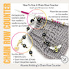 New! Row Counter - Lilac Cow & Daisy 99 Row Counter Chain for Knitting- SIZE 4mm OR 7mm | Atomic Knitting