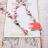 New! Row Counter - Pink Pig - 99 Row Counter Chain for Knitting- SIZE 4mm OR 7mm