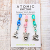 New! Hop To It - Bunny Rabbit Knitting Needle Holder Set of 3 to fit up to 4mm needles