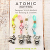 New! Spring Bunny Rabbit Knitting Needle Holder Set of 4 to fit up to 4mm needles