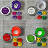 WHOLESALE Stitch Keeper Holder Cords & 4 Knitting Stitch Stoppers for needles up to ~ 4mm | ALL 9 COLOURS