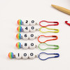 Limited Edition - Rainbow Cast On Numbered Counting Knitting Stitch Markers Set of 5 (20-100)