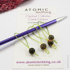 Unakite Gemstone Looper Stitch Markers for Knitting | Emotional Support, Fertility, Overcoming Blocks