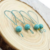 New! Turquoise Gemstone Looper Stitch Markers for Knitting | Creativity, Protection, Balance