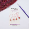New! Cherry Quartz Gemstone Looper Stitch Markers for Knitting | Love, Peacefulness, Calm