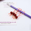New! Red Carnelian Gemstone Looper Stitch Markers for Knitting | Vitality, Courage, Compassion