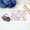 NEW! 30 x MIXED Multi Colour Coil less French Bulb Safety Knitters Pins Stitch Markers