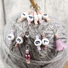 Row Counter - Pink Flower - 99 Row Counter Chain for Knitting - SIZE 4mm OR 7mm