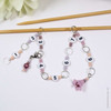 Row Counter - Lilac Flower - 99 Row Counter Chain for Knitting - SIZE 4mm OR 7mm