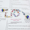 Row Counter - Rainbow Jewel - 99 Row Counter Chain for Knitting - SIZE 4mm OR 7mm