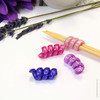 NEW! Sparkle Pink/Purple Knitting Needle Hugger Set – For Organising 2.75 - 4.5mm Needles