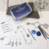 Seashore Knitting Notions Bundle | Row Counter Chain, Stitch Markers, Counting Markers, Blunt Needle, Mini Crochet Hooks, Tin