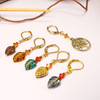 Mixed Leaf Crochet Stitch Markers with Tree of Life Stitch Marker - set of 6