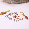 September Jewel Knitting Stitch Markers x 20 & Tulip Progress Marker