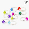 Mystery Colour Jewel Rings Lace Stitch Markers x 10 (Tiny Bead)