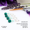 Emerald Berry Stitch Markers - Berry Collection. handmade beaded stitch markers for knitting and crochet