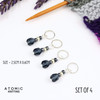 Ocean Berry Stitch Markers - Berry Collection. handmade beaded stitch markers for knitting and crochet