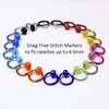 Mix & Match Frosted Halo Stitch Markers - 4.5mm - Snag Free Stitch Markers For Knitting